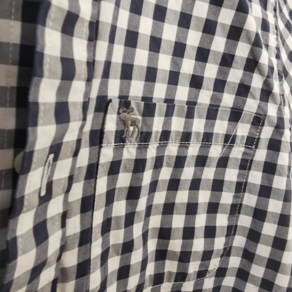 A&F Checkered-Pattern Long-Sleeve Button Up - Picture 5 of 6
